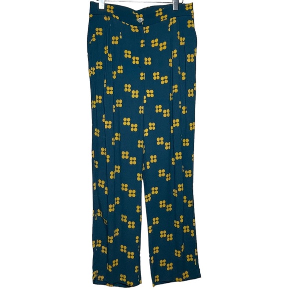 Nice Things Paloma S NWT Straight Leg Art To Wear Gauzy Pleated Pants US 10 - Picture 2 of 14